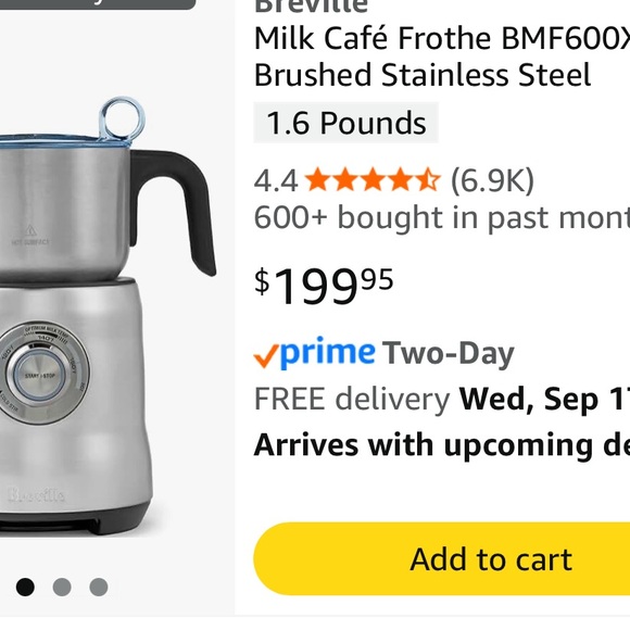 Breville Stainless Steel Milk Frother - Picture 2 of 2